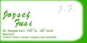 jozsef fusi business card